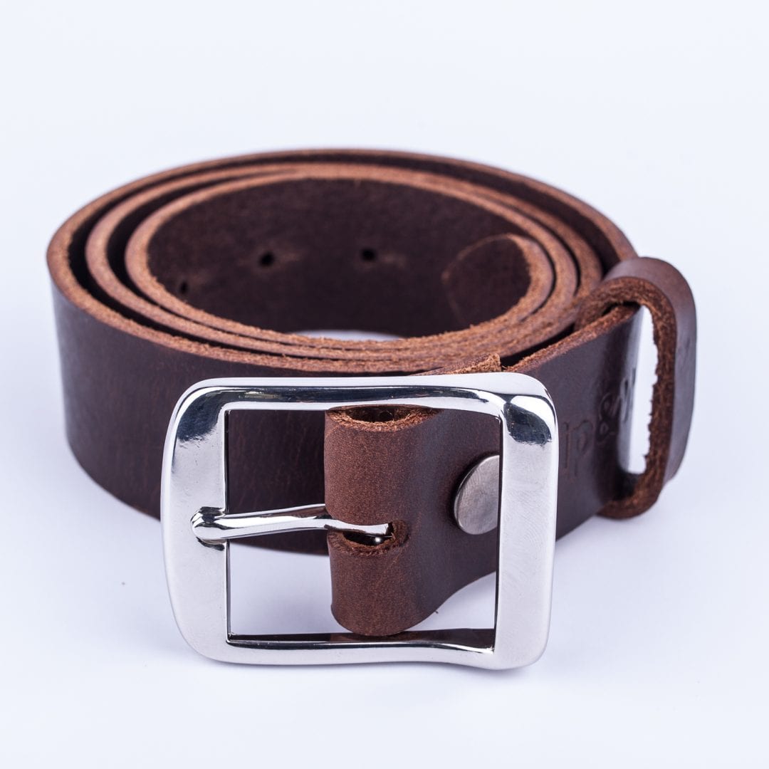 mens brown leather jeans belt