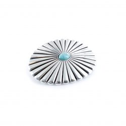 Oval buckle with turquoise stone