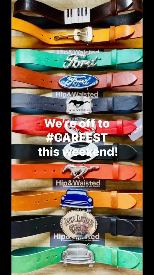 #CarFest2024 #cars #thingstodoinbasingstoke #bankholidayweekend #hipandwaisted #hipandwaistedbelts #colourfulbelts #fullgrainleatherbelts #vegetabletannedbelts #detachablebeltbuckles #beltbuckles